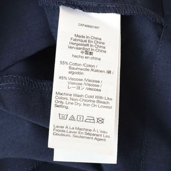 Madewell Square-Neck Puff-Sleeve Mini Dress in Navy Blue Size 2 NWT - Picture 8 of 8